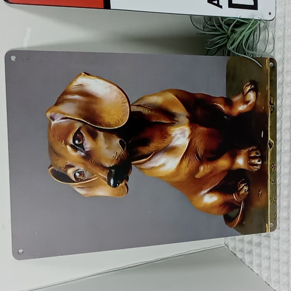 2 Unbranded Metal Dachshund Signs 8" x 12" - Picture 4 of 9